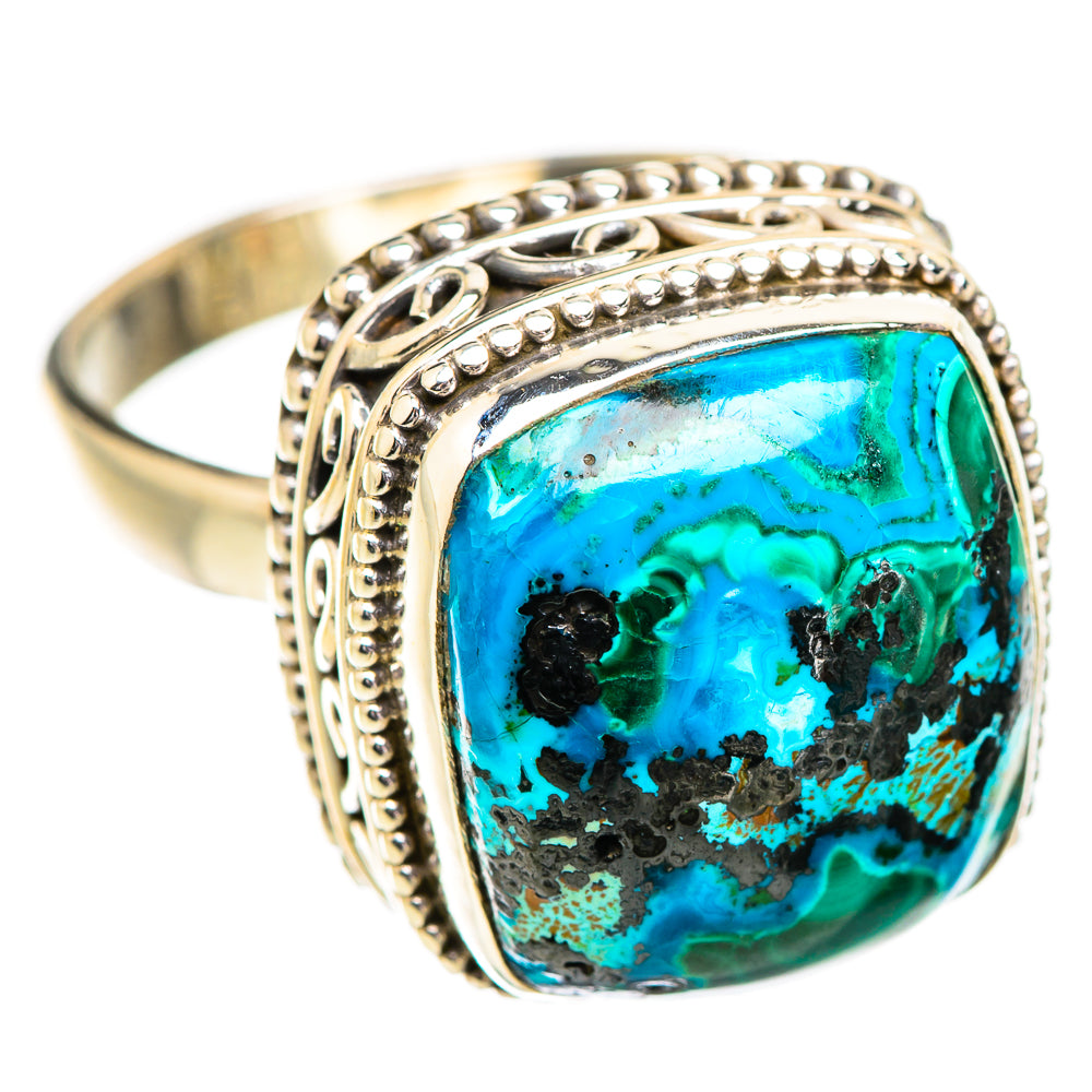 Malachite In Chrysocolla Rings handcrafted by Anasilvercos - RING129651 - Photo 2