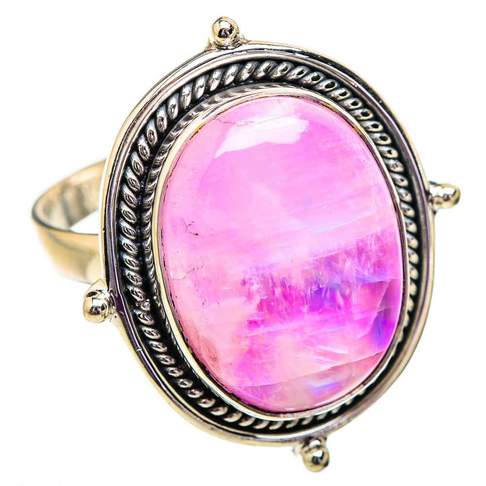 Pink Moonstone Rings handcrafted by Anasilvercos - RING129668 - Photo 2