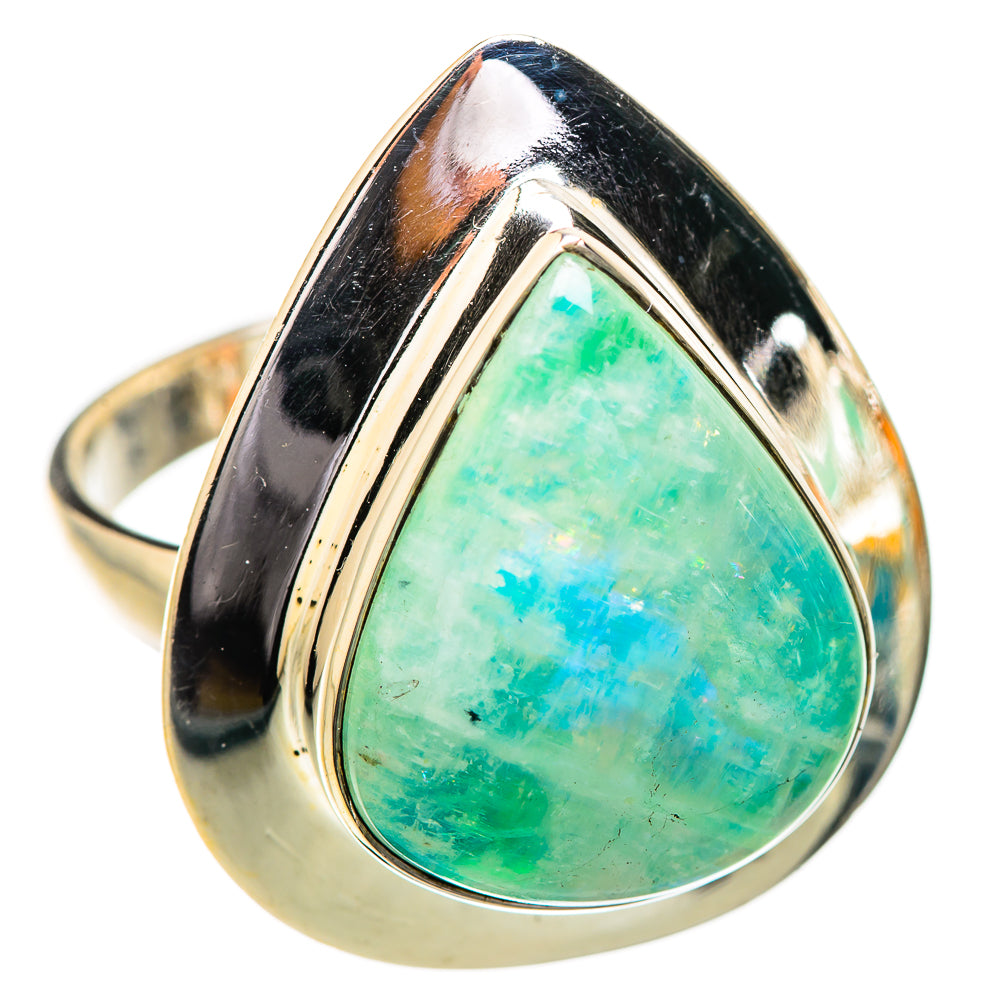 Green Moonstone Rings handcrafted by Anasilvercos - RING129687 - Photo 2