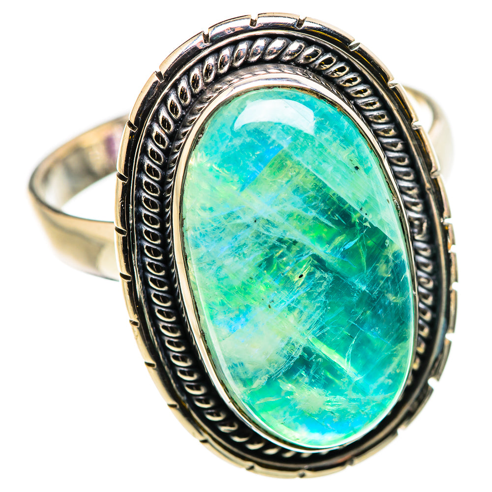 Green Moonstone Rings handcrafted by Anasilvercos - RING129716 - Photo 2