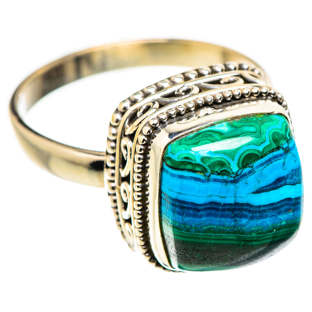 Malachite In Chrysocolla Rings handcrafted by Anasilvercos - RING129729 - Photo 2
