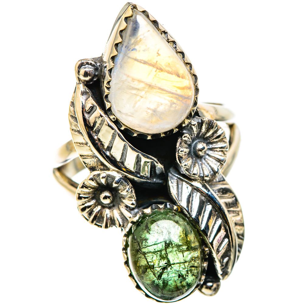 Rainbow Moonstone Rings handcrafted by Anasilvercos - RING129740 - Photo 2
