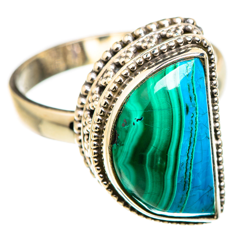 Malachite In Chrysocolla Rings handcrafted by Anasilvercos - RING129753 - Photo 2