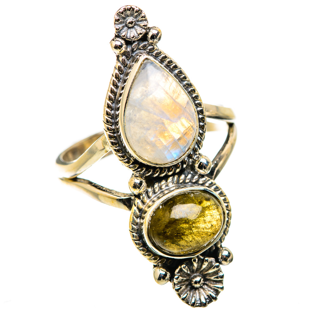 Rainbow Moonstone Rings handcrafted by Anasilvercos - RING129765 - Photo 2