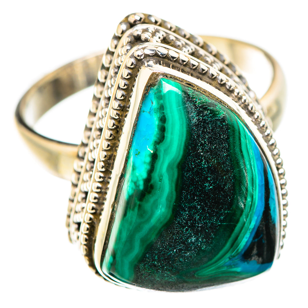 Malachite In Chrysocolla Rings handcrafted by Anasilvercos - RING129771 - Photo 2