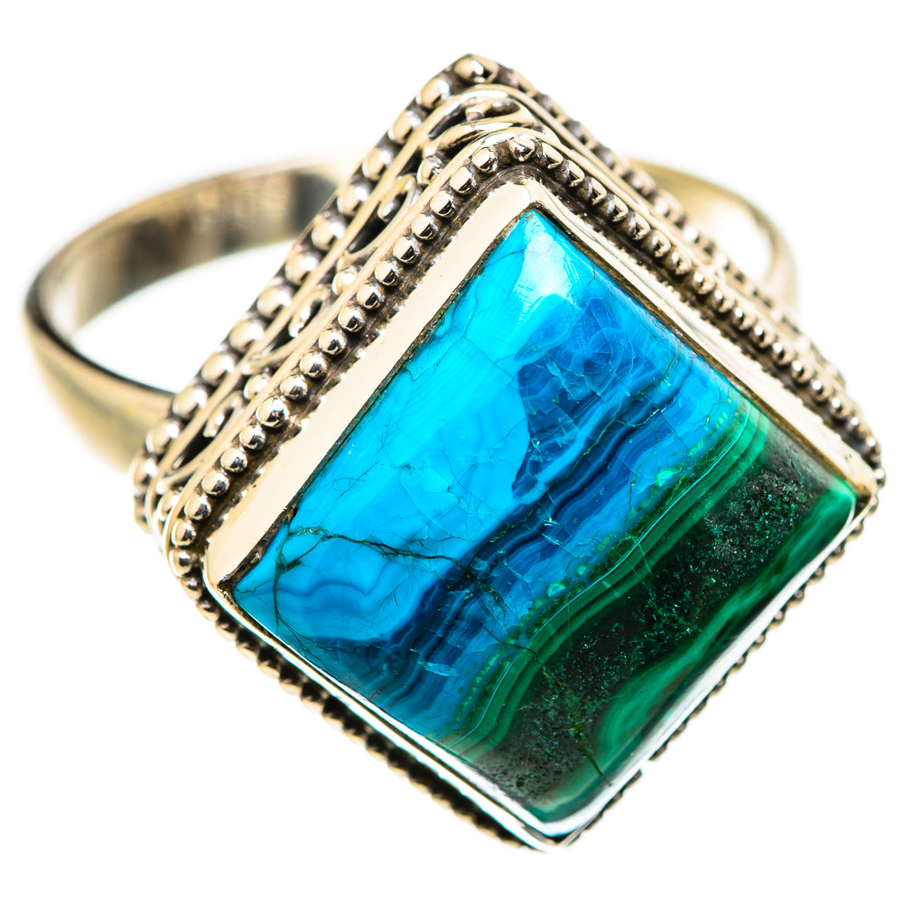 Malachite In Chrysocolla Rings handcrafted by Anasilvercos - RING129777 - Photo 2