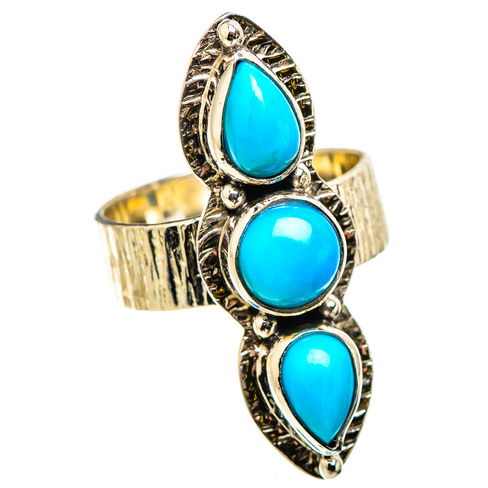 Sleeping Beauty Turquoise Rings handcrafted by Anasilvercos - RING129783 - Photo 2