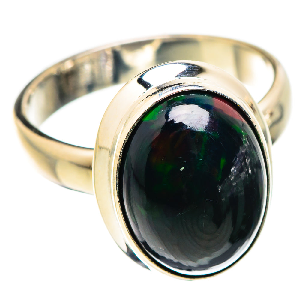 Black Opal Rings handcrafted by Anasilvercos - RING129804 - Photo 2