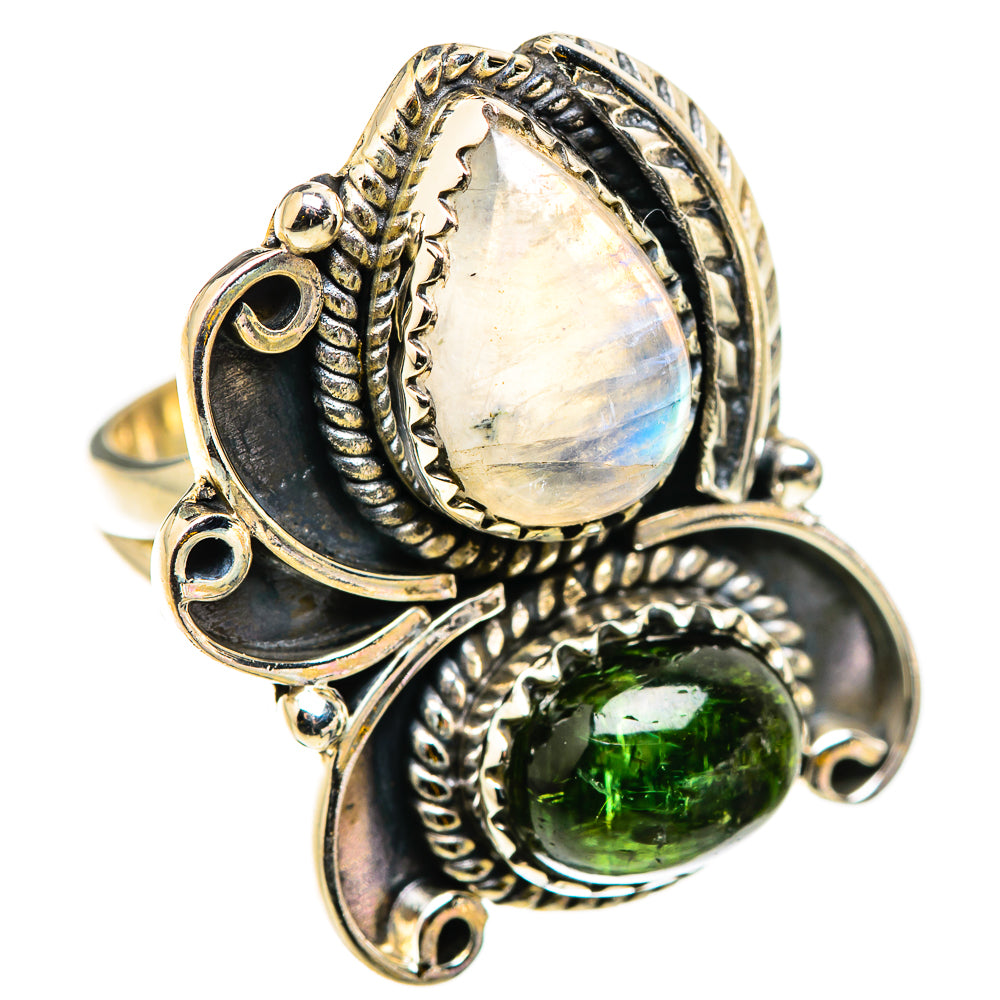 Rainbow Moonstone Rings handcrafted by Anasilvercos - RING129811 - Photo 2
