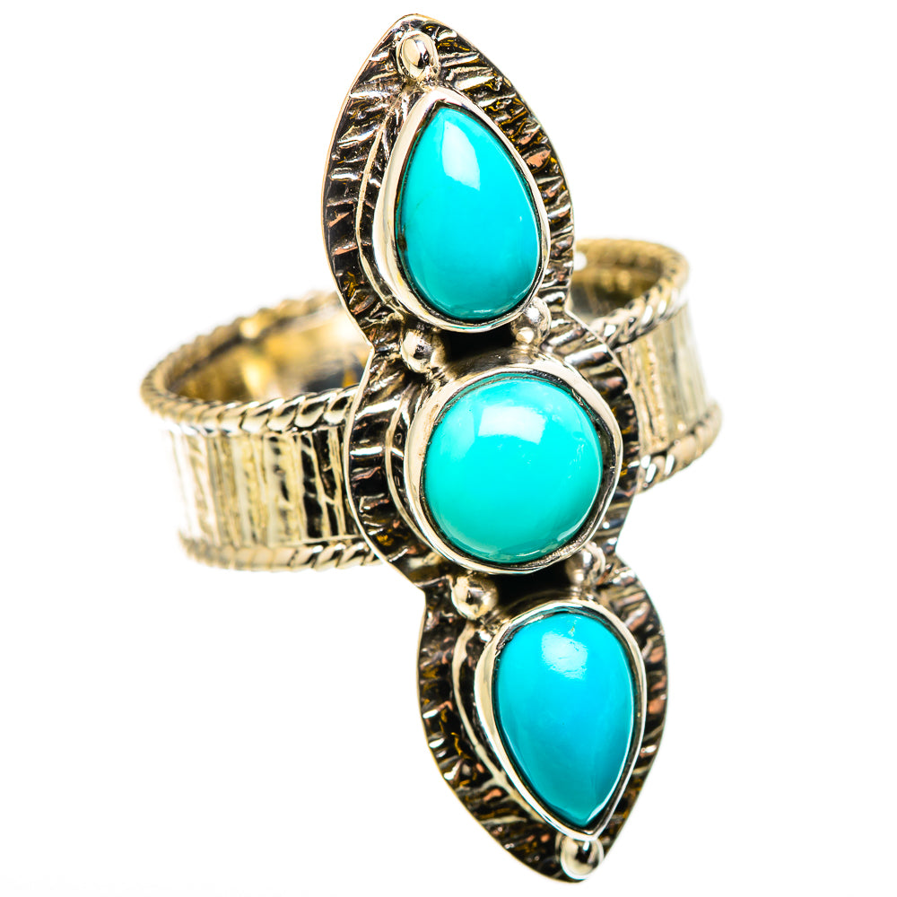 Sleeping Beauty Turquoise Rings handcrafted by Anasilvercos - RING129829 - Photo 2