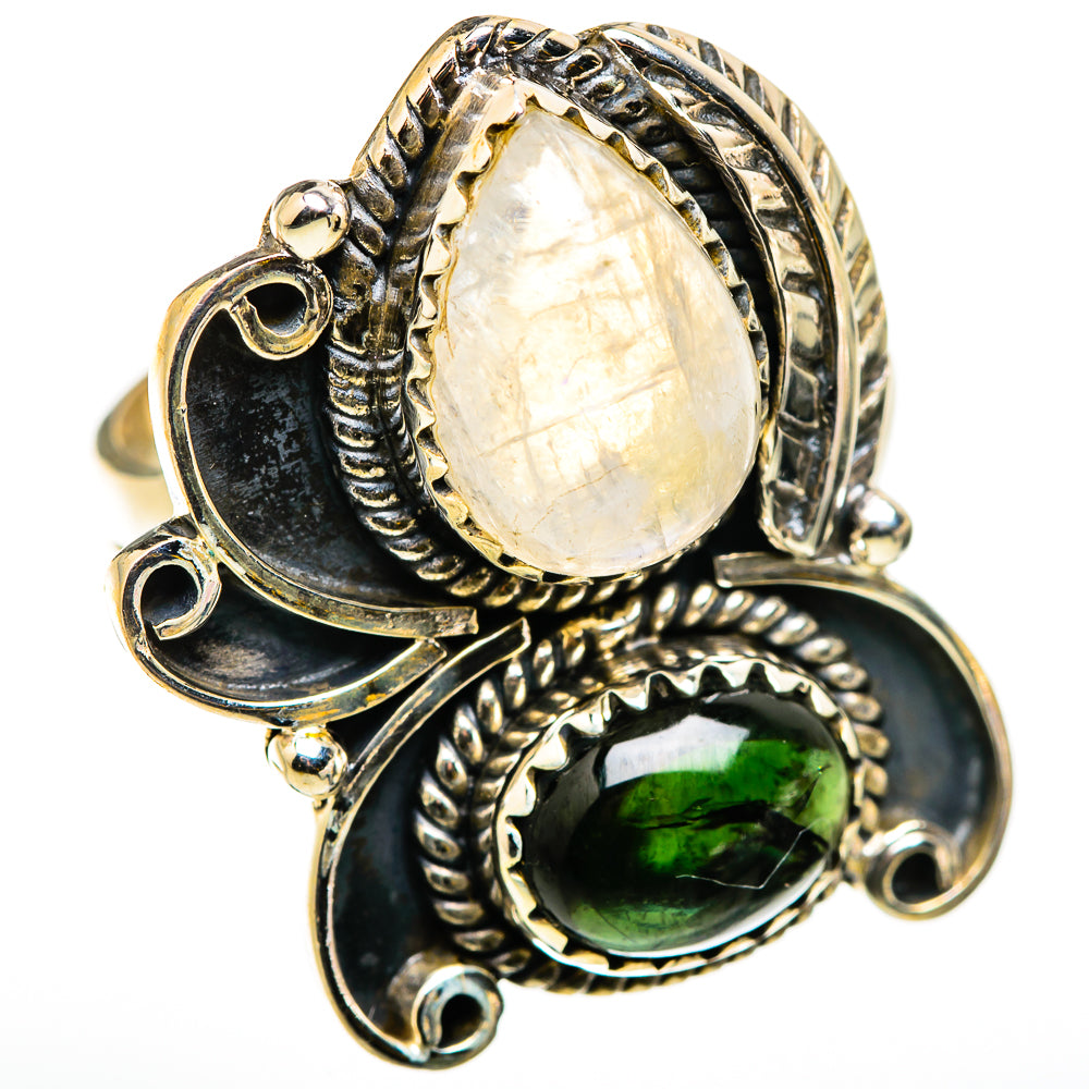 Rainbow Moonstone Rings handcrafted by Anasilvercos - RING129833 - Photo 2