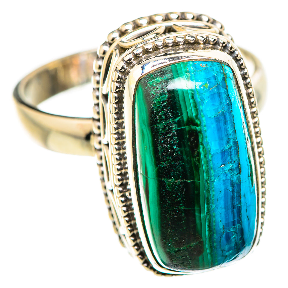 Malachite In Chrysocolla Rings handcrafted by Anasilvercos - RING129863 - Photo 2
