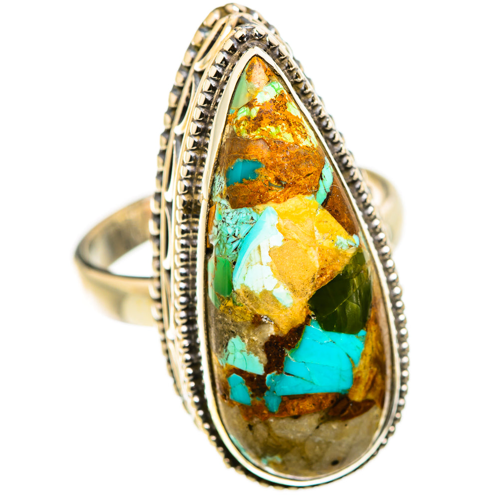 Spiny Oyster Turquoise Rings handcrafted by Anasilvercos - RING129868 - Photo 2