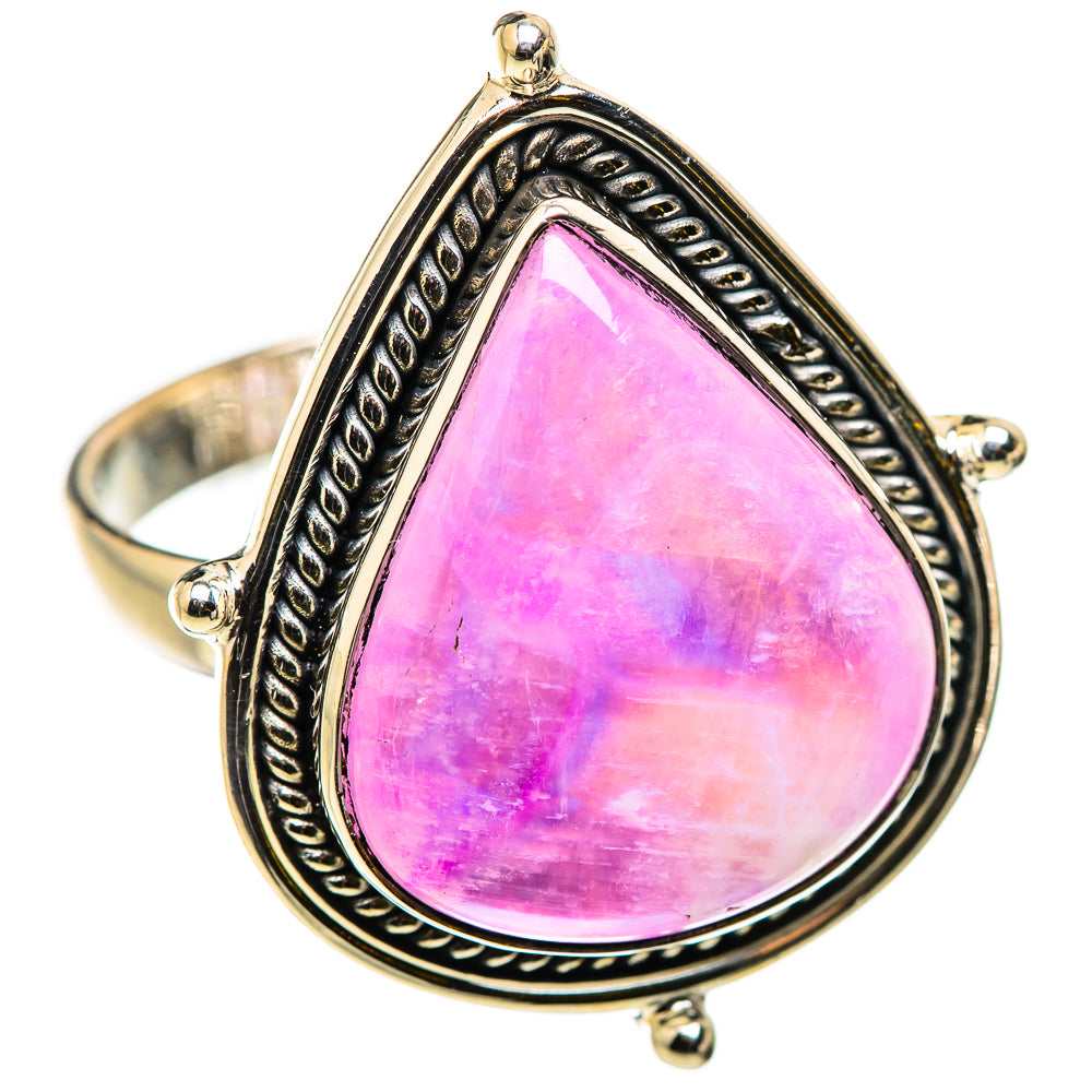 Pink Moonstone Rings handcrafted by Anasilvercos - RING129885 - Photo 2