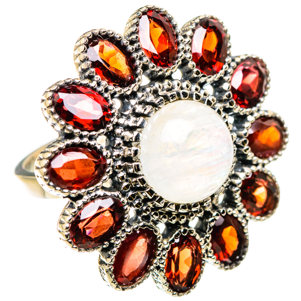 Rainbow Moonstone Rings handcrafted by Anasilvercos - RING129886 - Photo 2