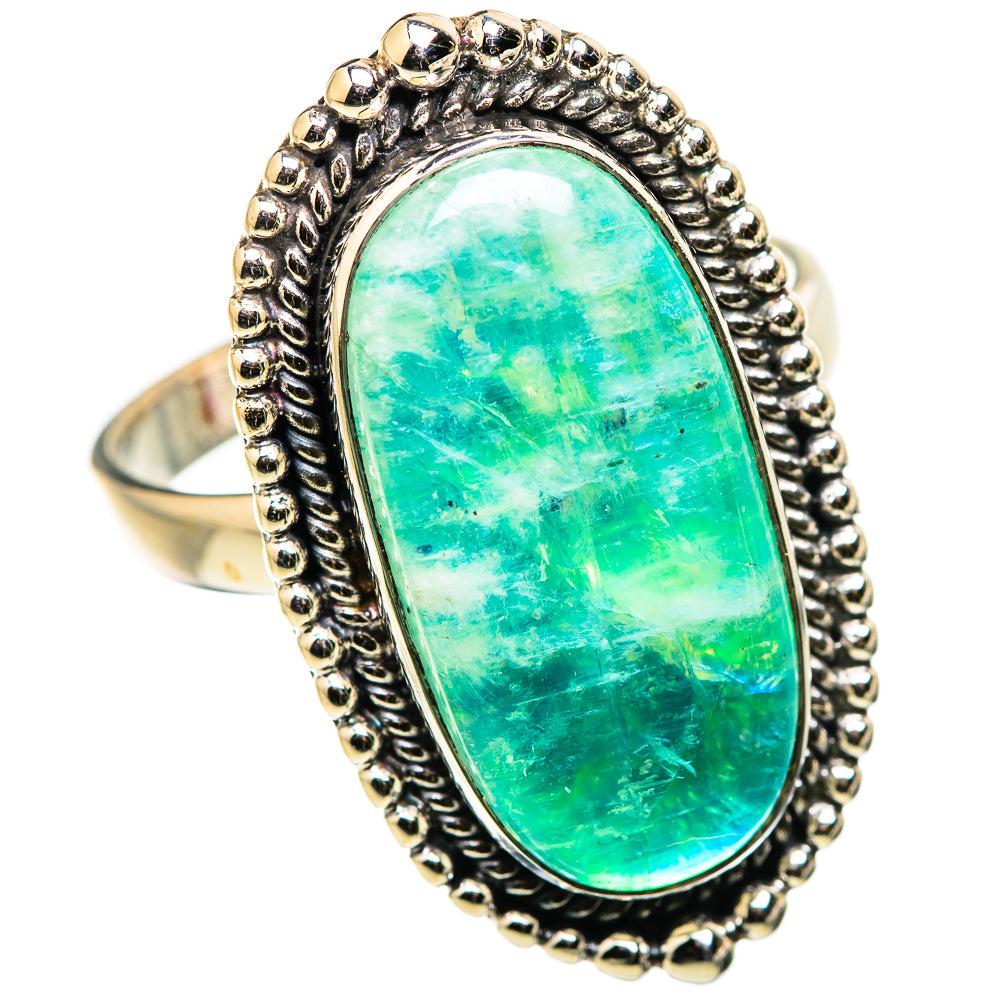 Green Moonstone Rings handcrafted by Anasilvercos - RING129902 - Photo 2