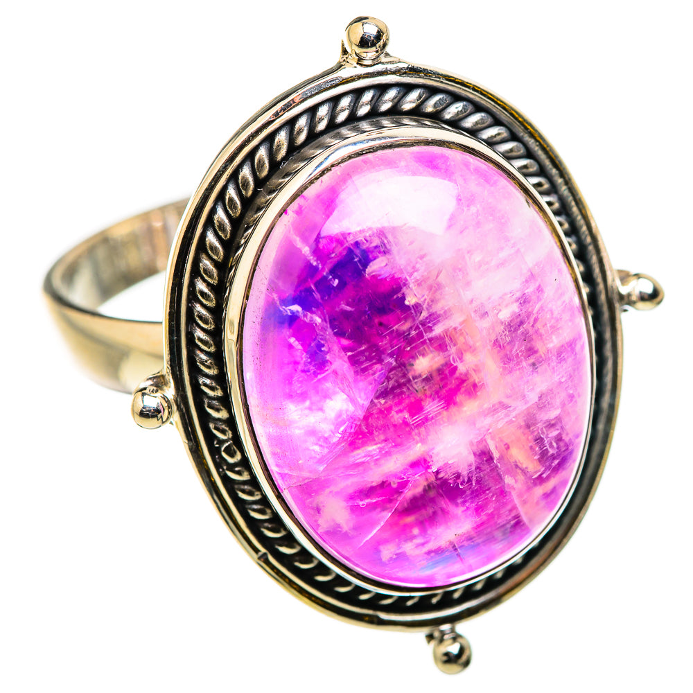 Pink Moonstone Rings handcrafted by Anasilvercos - RING129909 - Photo 2