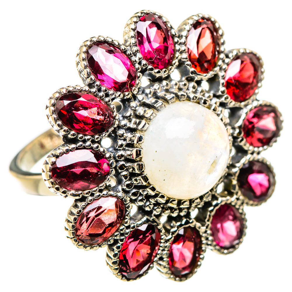 Rainbow Moonstone Rings handcrafted by Anasilvercos - RING129914 - Photo 2