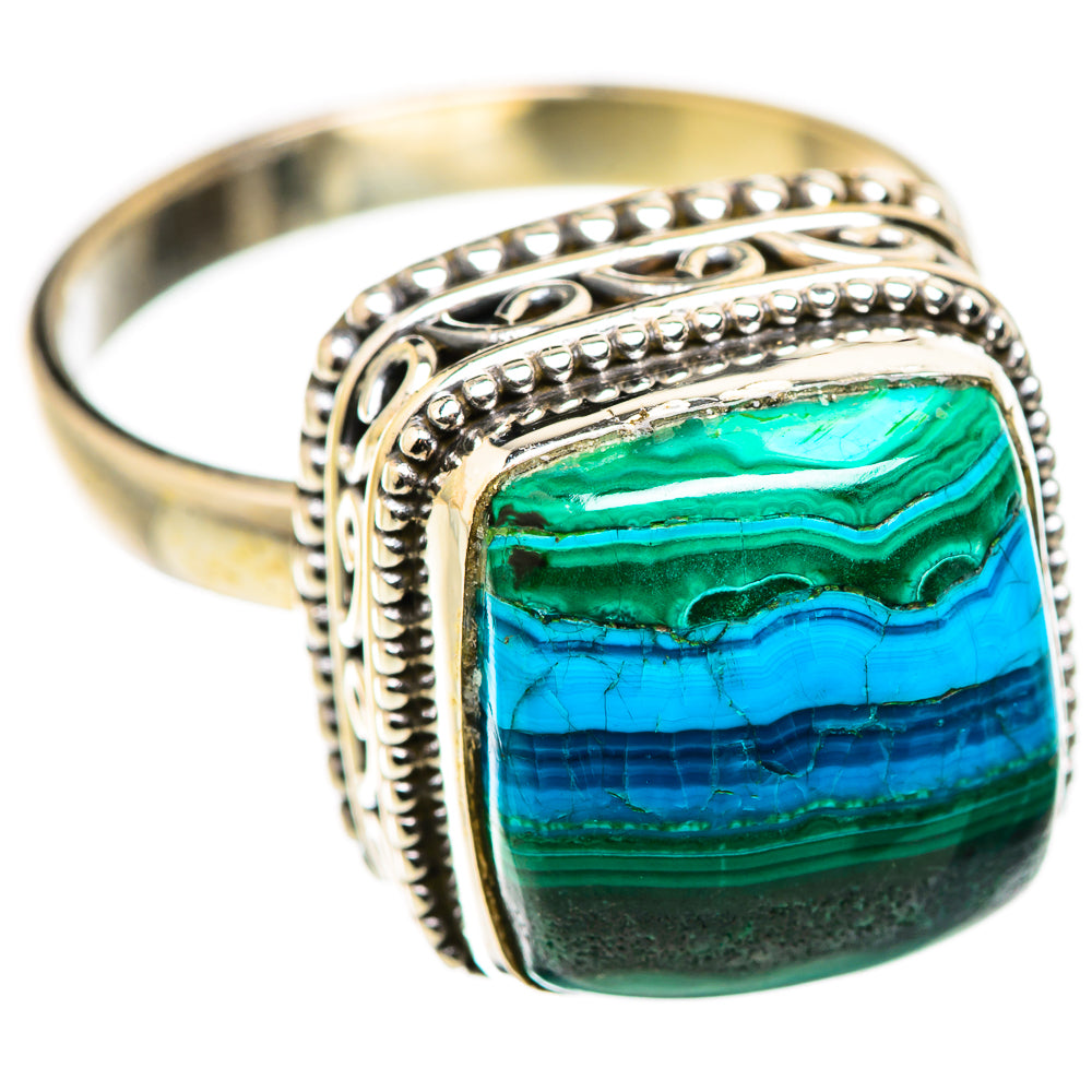 Malachite In Chrysocolla Rings handcrafted by Anasilvercos - RING129943 - Photo 2