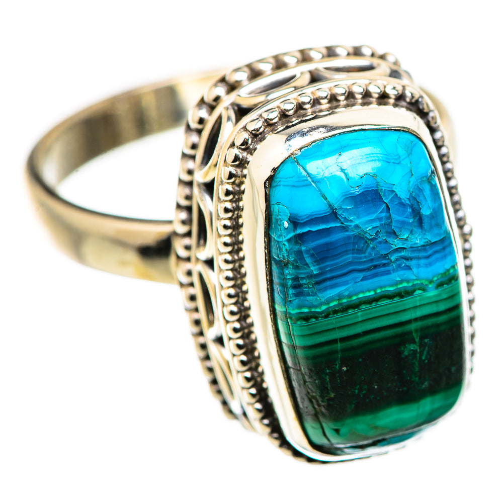 Malachite In Chrysocolla Rings handcrafted by Anasilvercos - RING129965 - Photo 2
