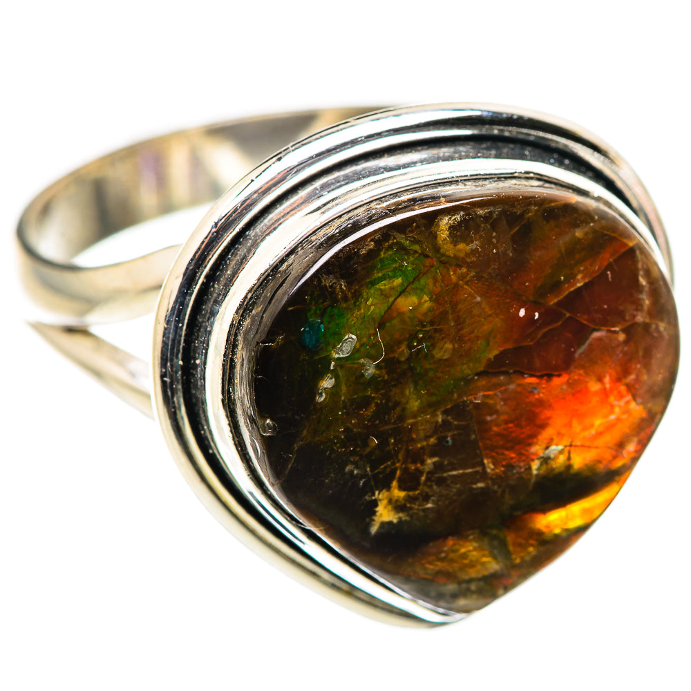 Ammolite Rings handcrafted by Anasilvercos - RING129966 - Photo 2