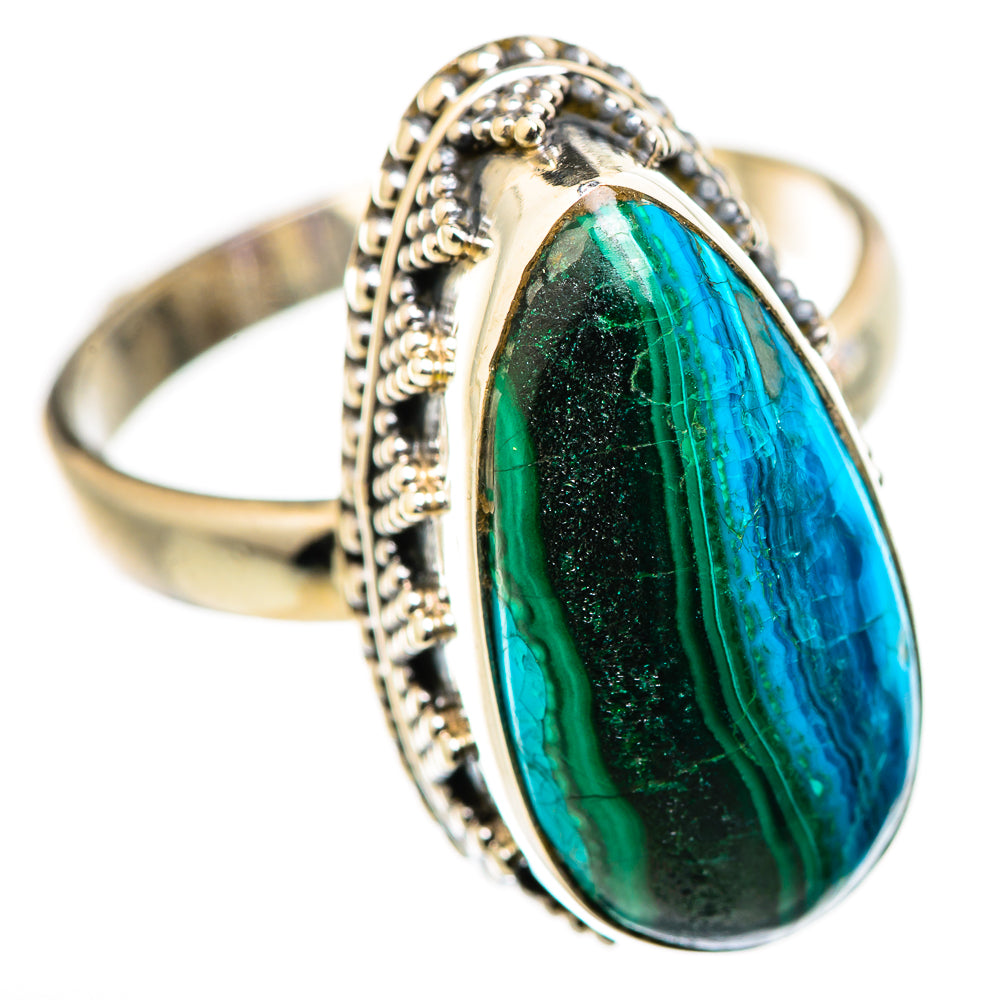 Malachite In Chrysocolla Rings handcrafted by Anasilvercos - RING129970 - Photo 2