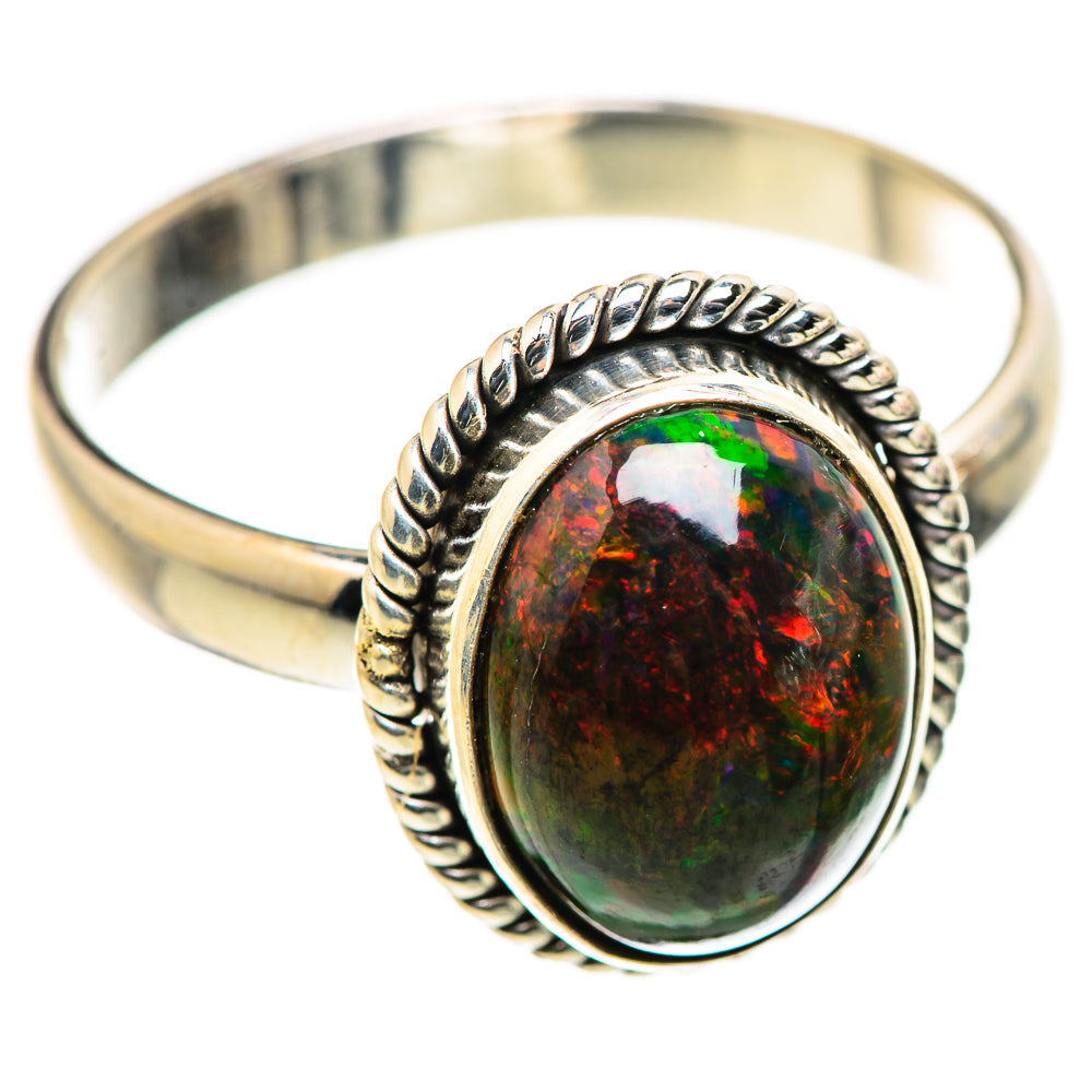 Black Opal Rings handcrafted by Anasilvercos - RING129972 - Photo 2