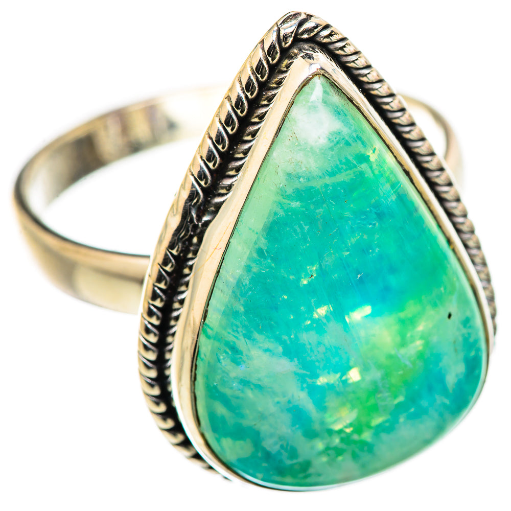 Green Moonstone Rings handcrafted by Anasilvercos - RING129980 - Photo 2