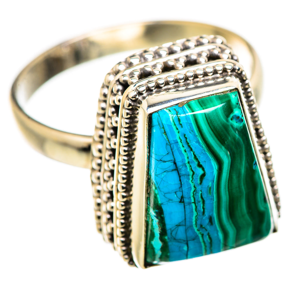 Malachite In Chrysocolla Rings handcrafted by Anasilvercos - RING129991 - Photo 2