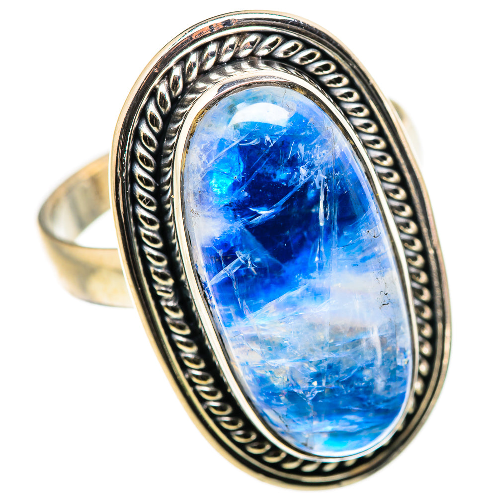 Rainbow Moonstone Rings handcrafted by Anasilvercos - RING129998 - Photo 2