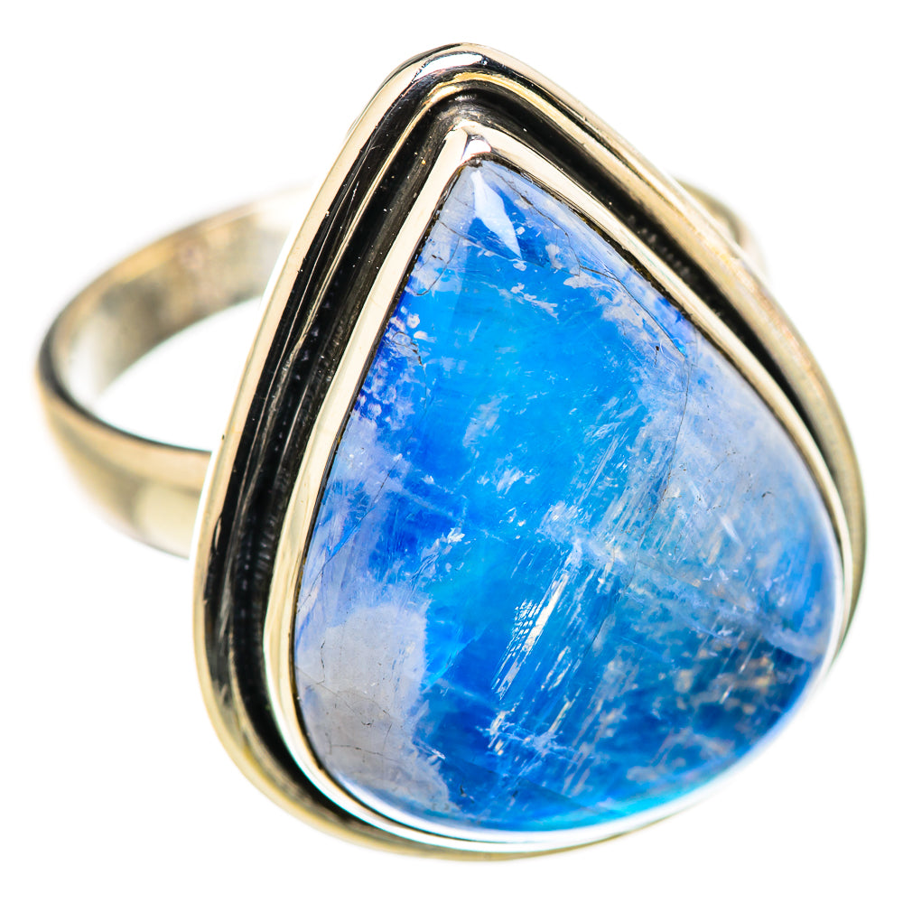 Rainbow Moonstone Rings handcrafted by Anasilvercos - RING130020 - Photo 2