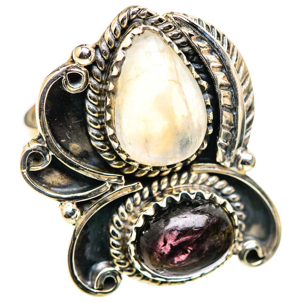 Rainbow Moonstone Rings handcrafted by Anasilvercos - RING130049 - Photo 2