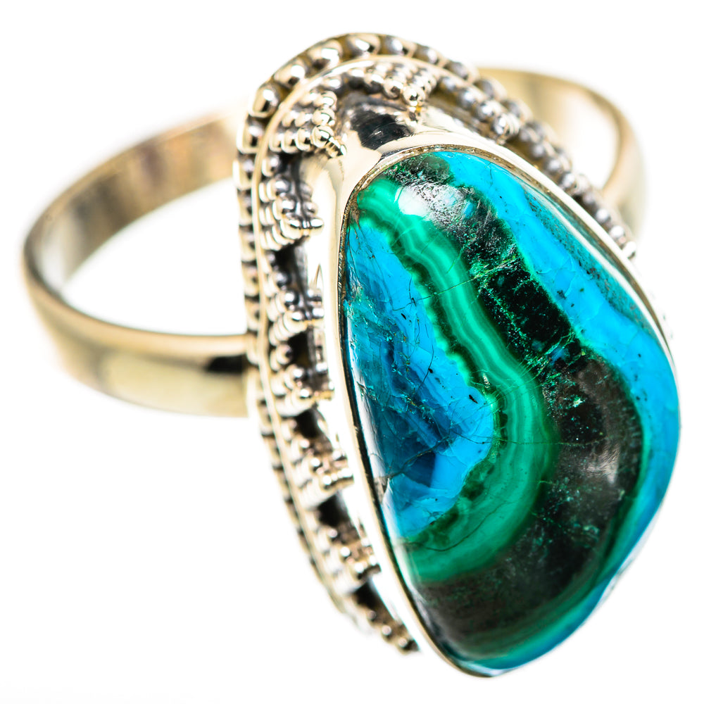 Malachite In Chrysocolla Rings handcrafted by Anasilvercos - RING130058 - Photo 2