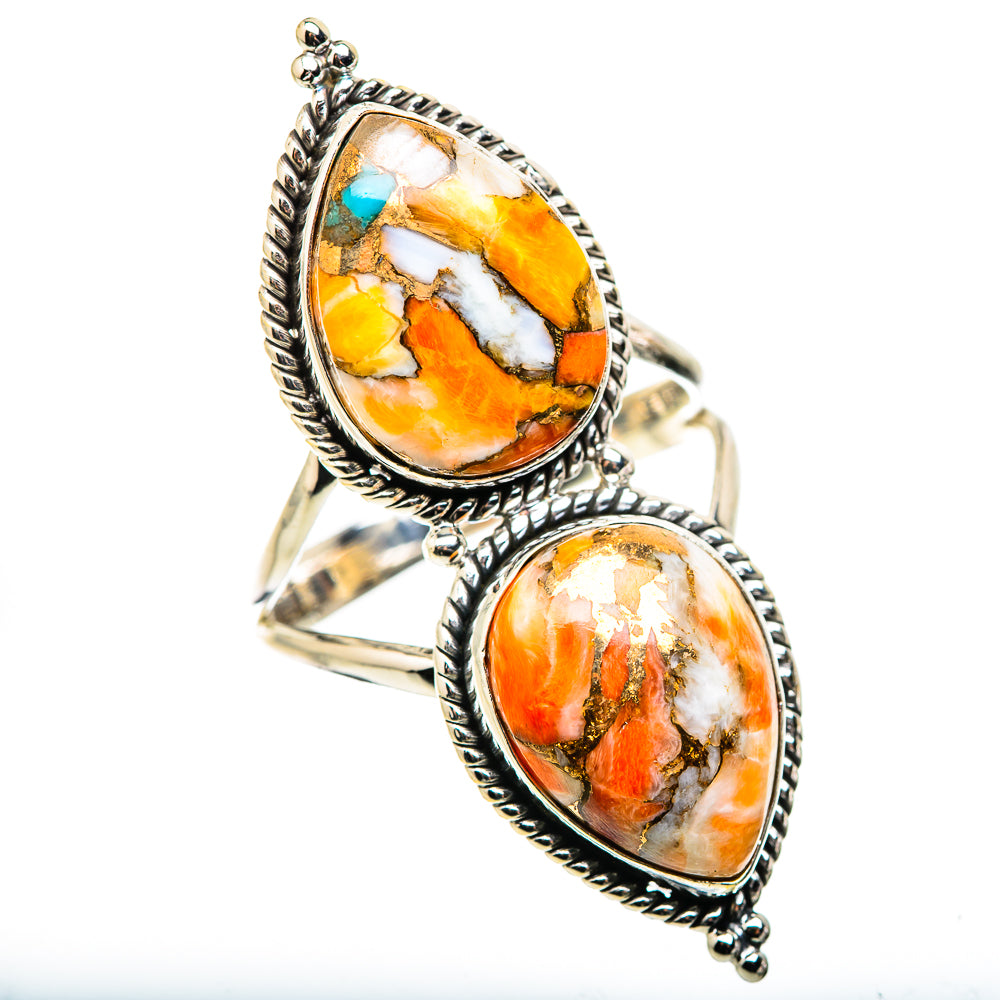 Spiny Oyster Turquoise Rings handcrafted by Anasilvercos - RING130075 - Photo 2