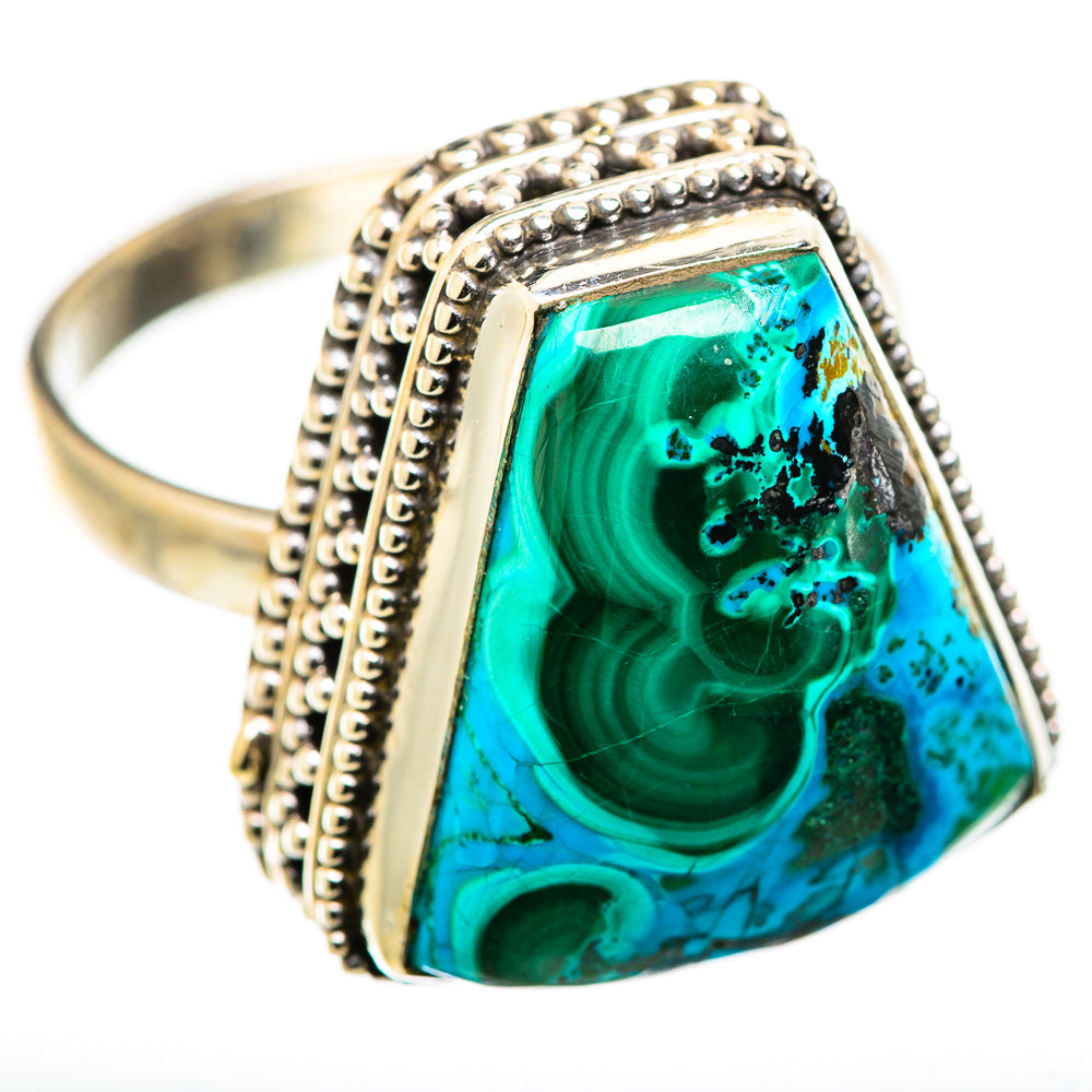 Malachite In Chrysocolla Rings handcrafted by Anasilvercos - RING130087 - Photo 2