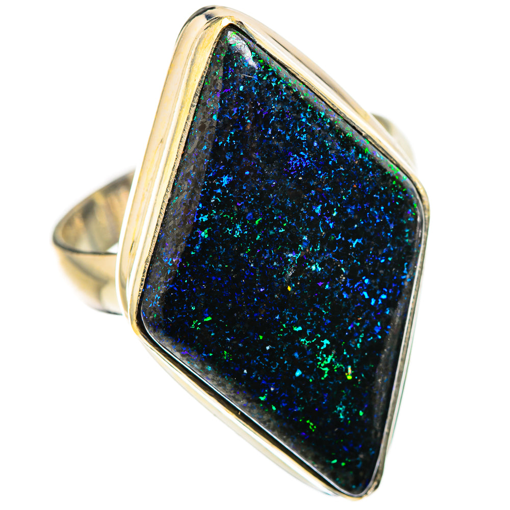 Andamooka Opal Rings handcrafted by Anasilvercos - RING130090 - Photo 2
