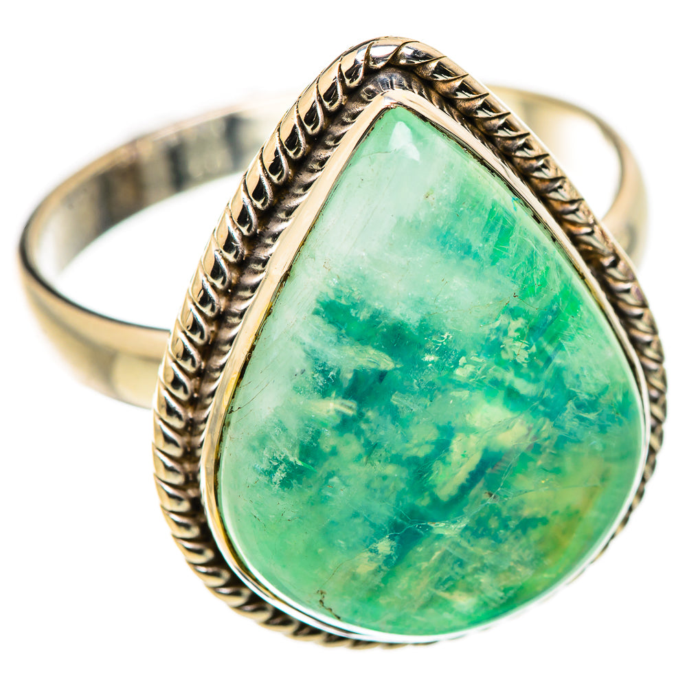 Green Moonstone Rings handcrafted by Anasilvercos - RING130101 - Photo 2
