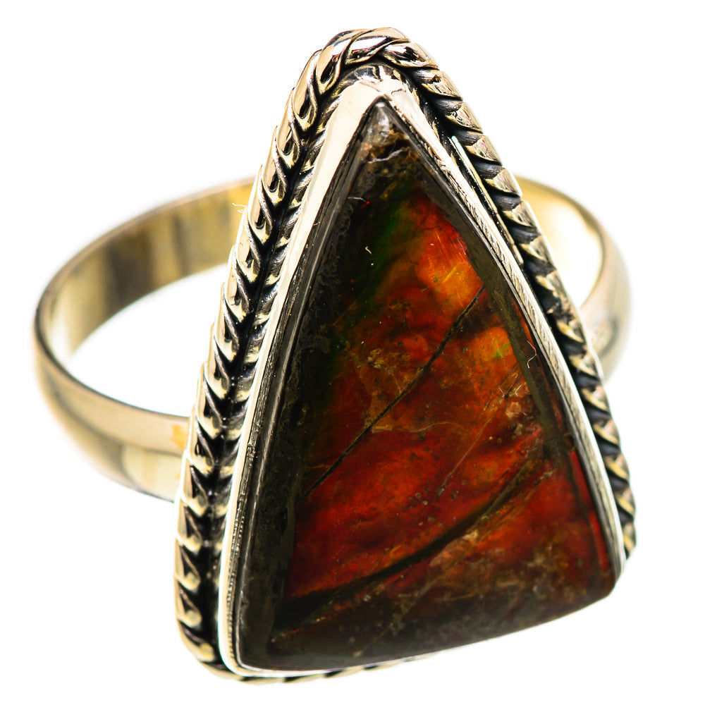 Ammolite Rings handcrafted by Anasilvercos - RING130108 - Photo 2