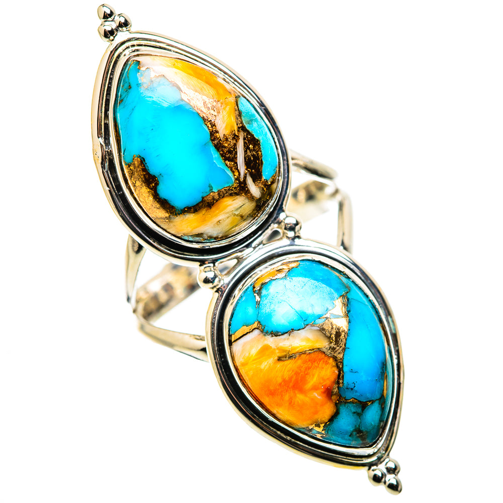 Spiny Oyster Turquoise Rings handcrafted by Anasilvercos - RING130124 - Photo 2