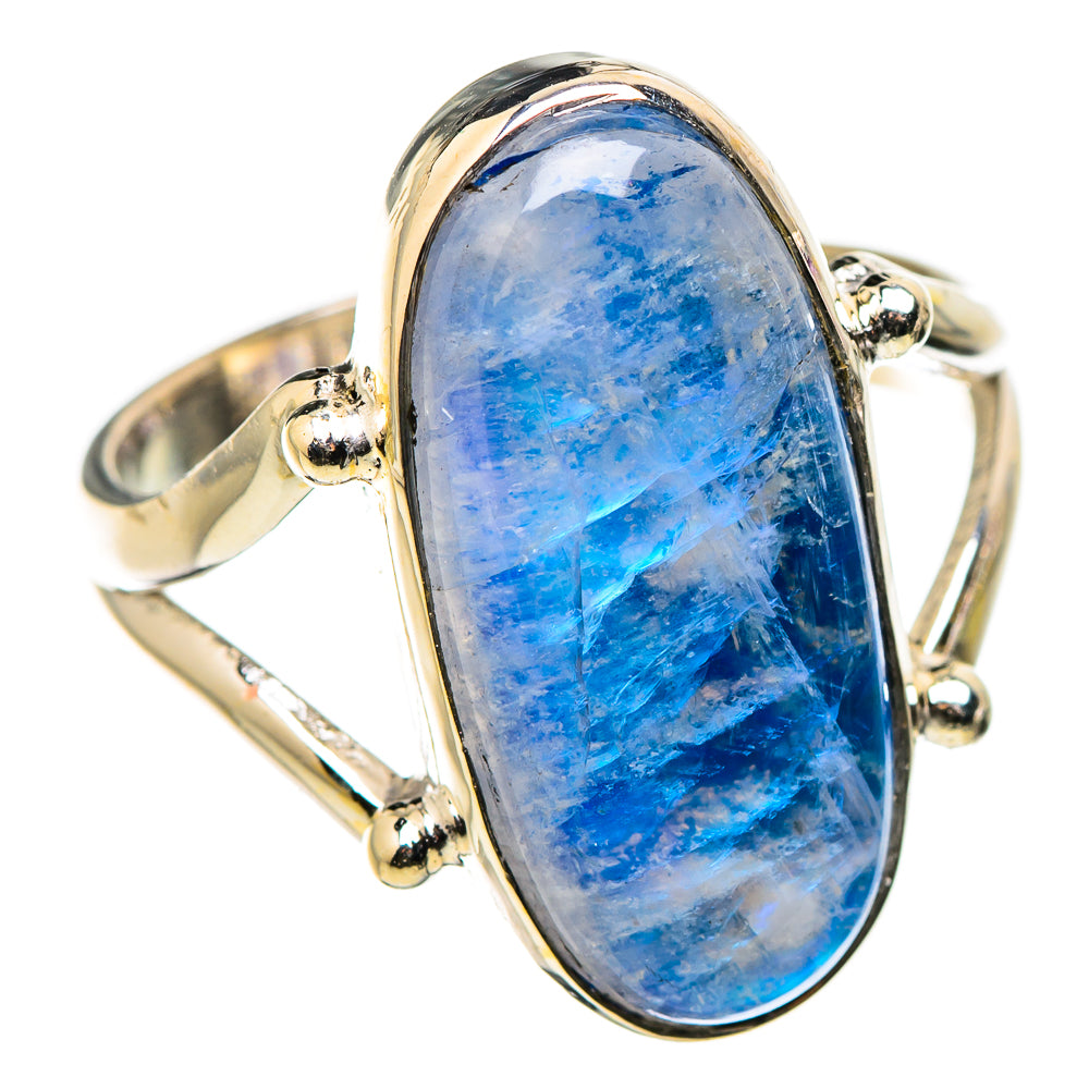 Rainbow Moonstone Rings handcrafted by Anasilvercos - RING130128 - Photo 2