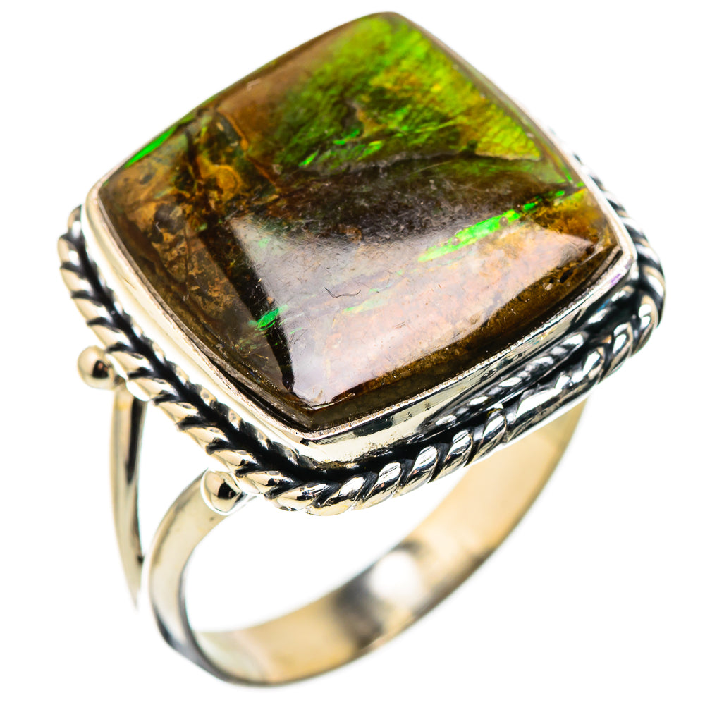 Ammolite Rings handcrafted by Anasilvercos - RING130131 - Photo 2