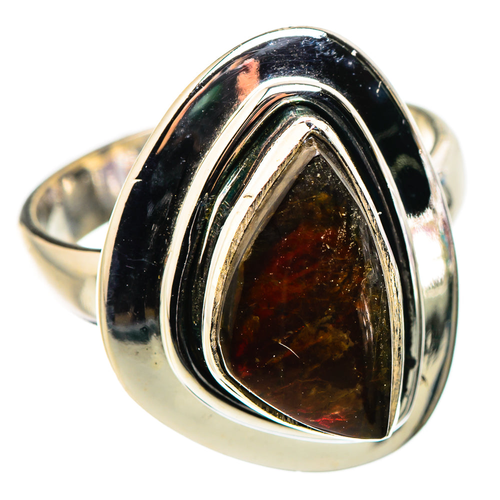 Ammolite Rings handcrafted by Anasilvercos - RING130136 - Photo 2