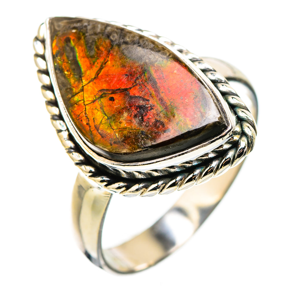 Ammolite Rings handcrafted by Anasilvercos - RING130137 - Photo 2