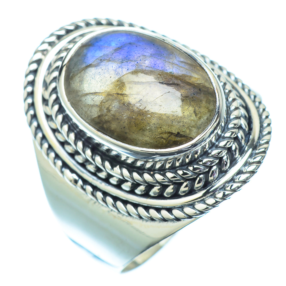 Labradorite Rings handcrafted by Anasilvercos - RING13013