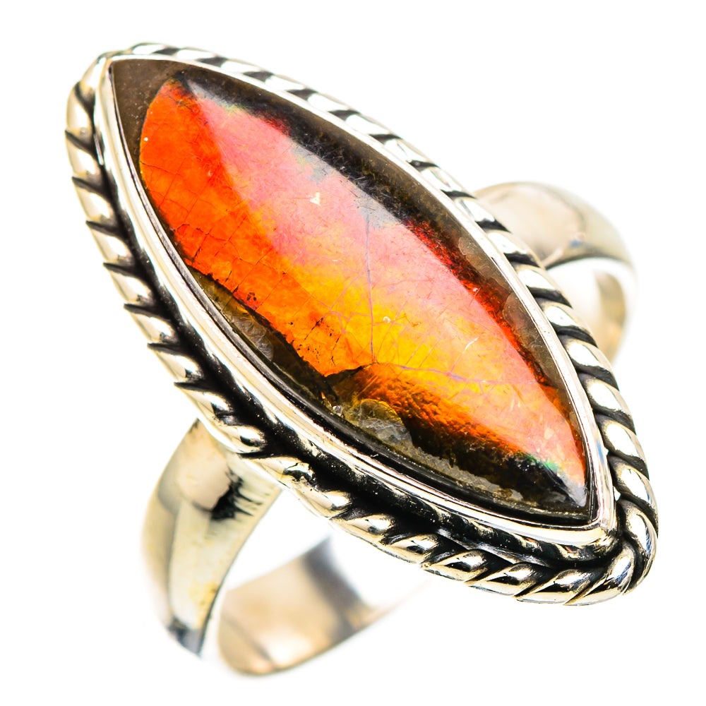 Ammolite Rings handcrafted by Anasilvercos - RING130166 - Photo 2