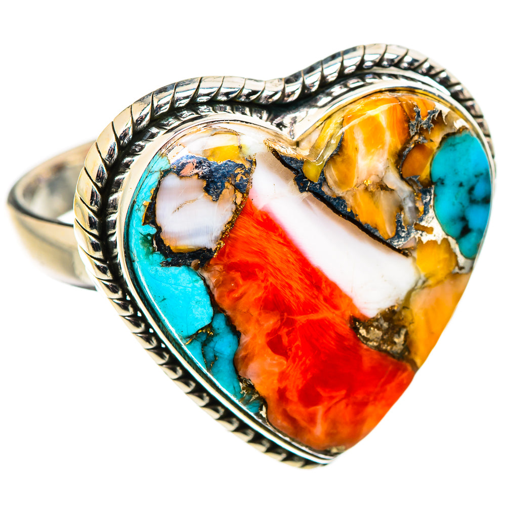 Spiny Oyster Turquoise Rings handcrafted by Anasilvercos - RING130170 - Photo 2
