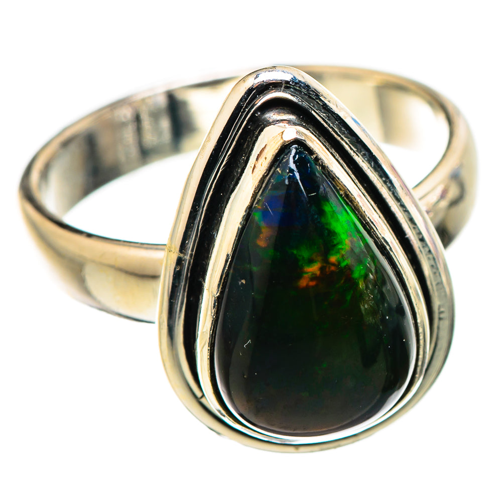 Black Opal Rings handcrafted by Anasilvercos - RING130177 - Photo 2
