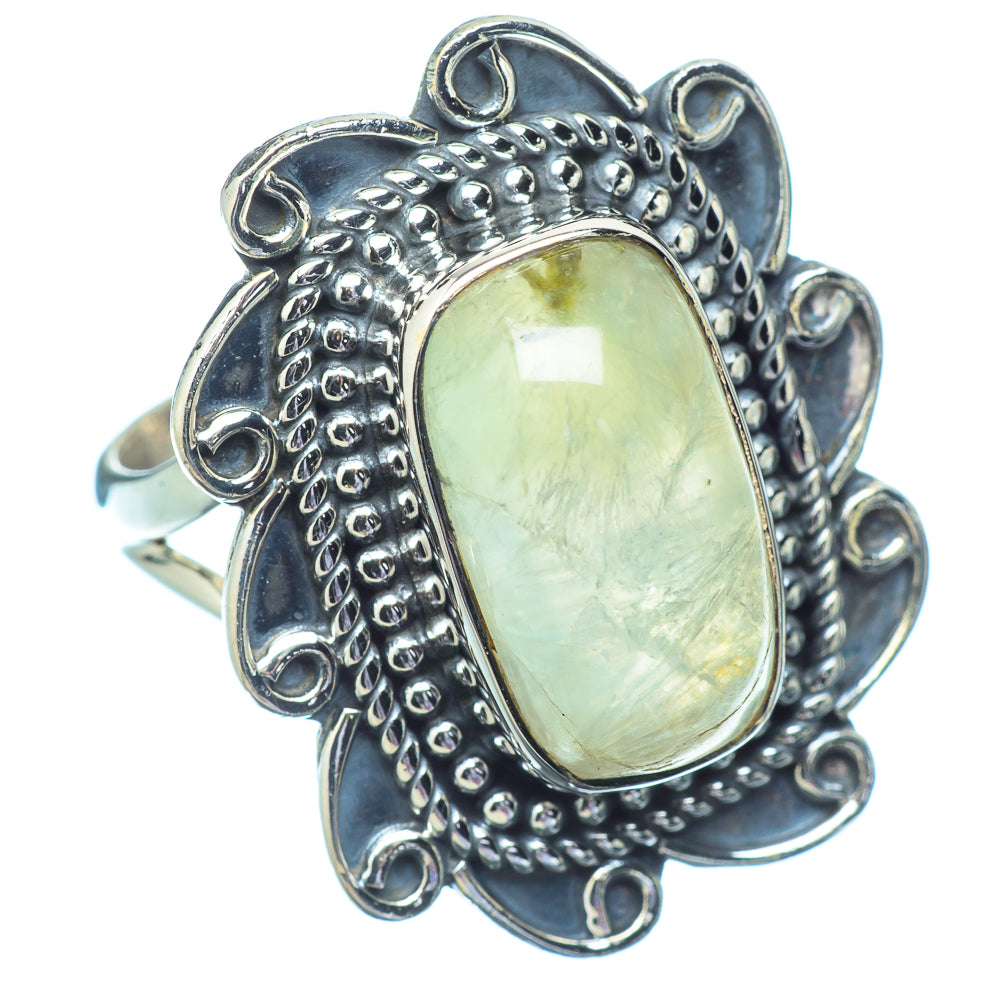 Prehnite Rings handcrafted by Anasilvercos - RING13018