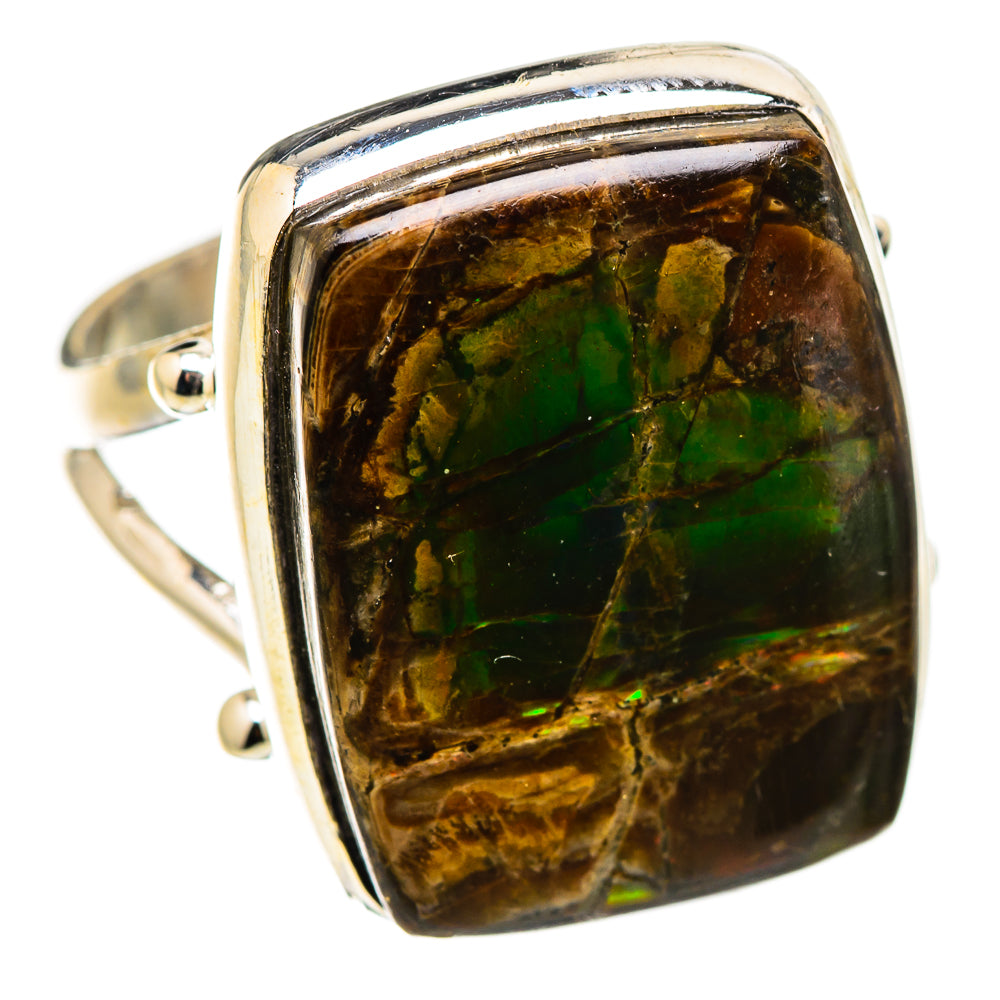 Ammolite Rings handcrafted by Anasilvercos - RING130188 - Photo 2