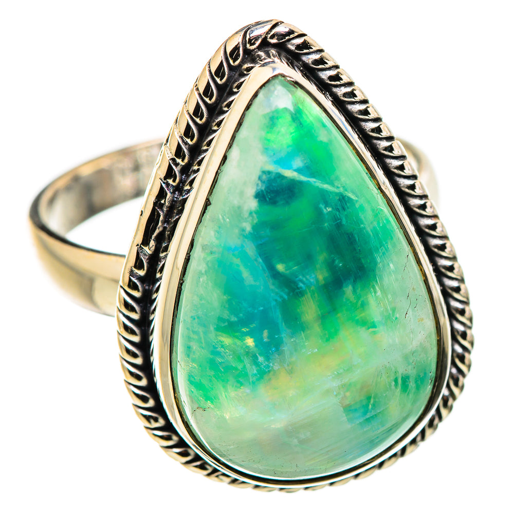 Green Moonstone Rings handcrafted by Anasilvercos - RING130214 - Photo 2